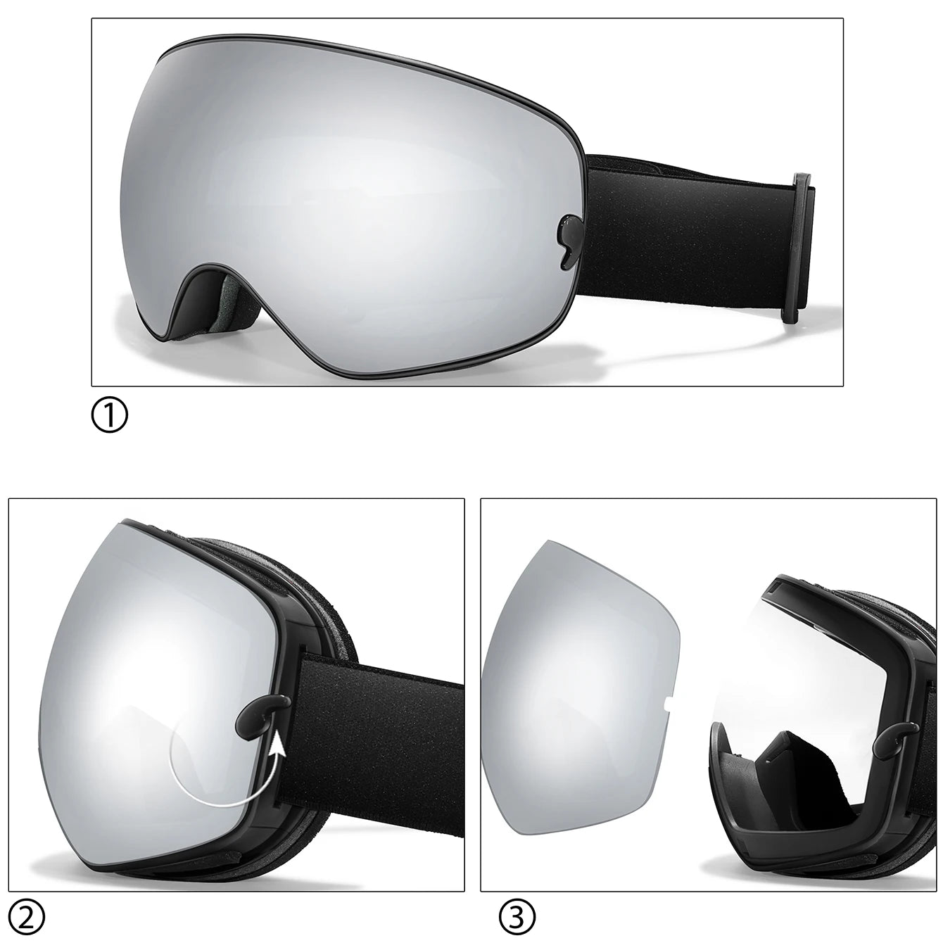 Winter Ski Goggles for Men and Women UV400 Anti Fog