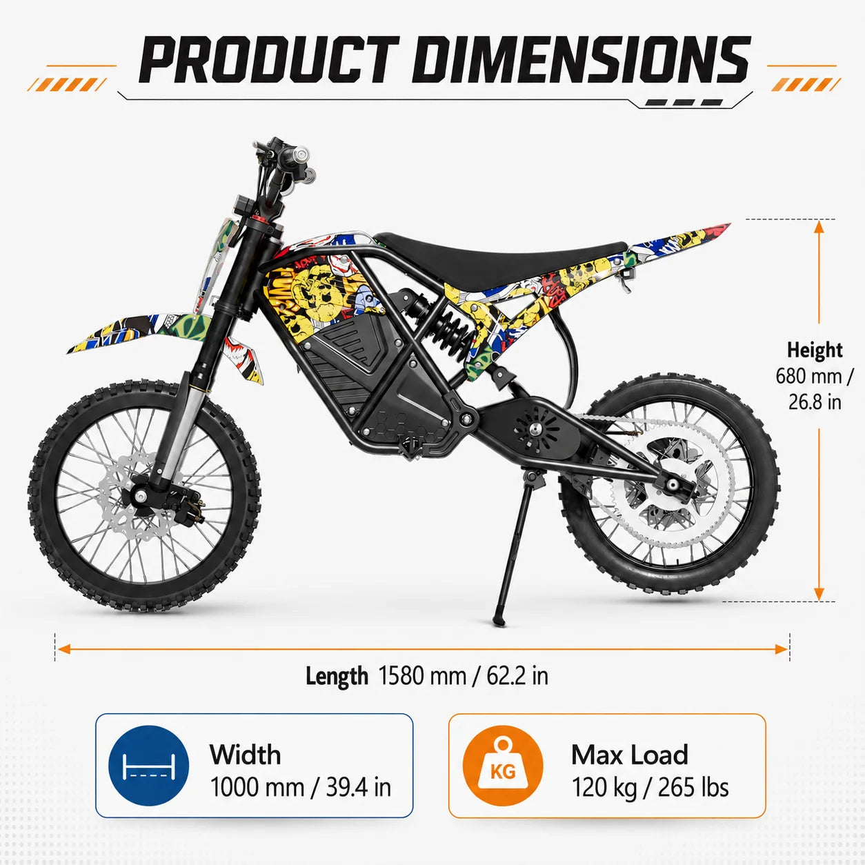 Off Road Electric Bike For Adults 48V Lithium Battery Hydraulic Disc Brake