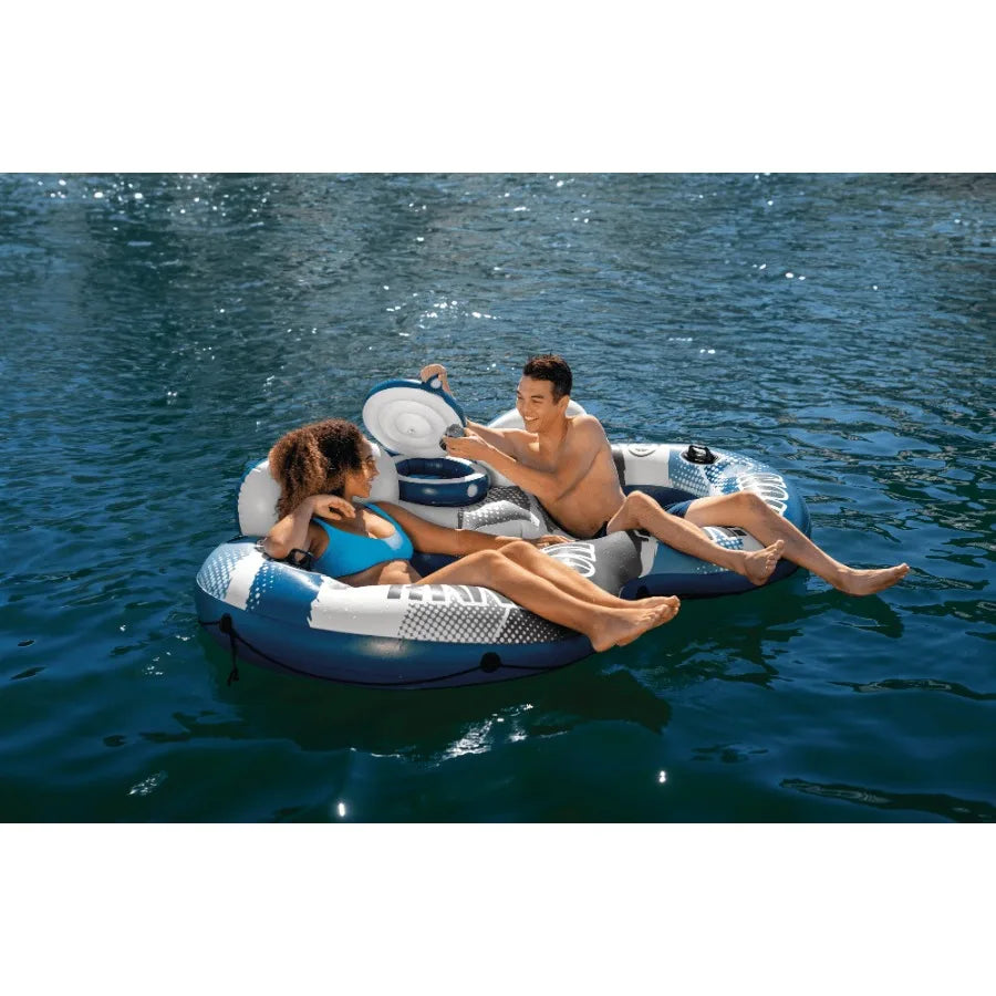River Run Inflatable Water Tube with Cooler and Quick Connects