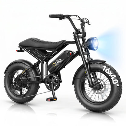 Qlife SPARK D1 EB41 Full-Suspension Fat Tire Electric Bike