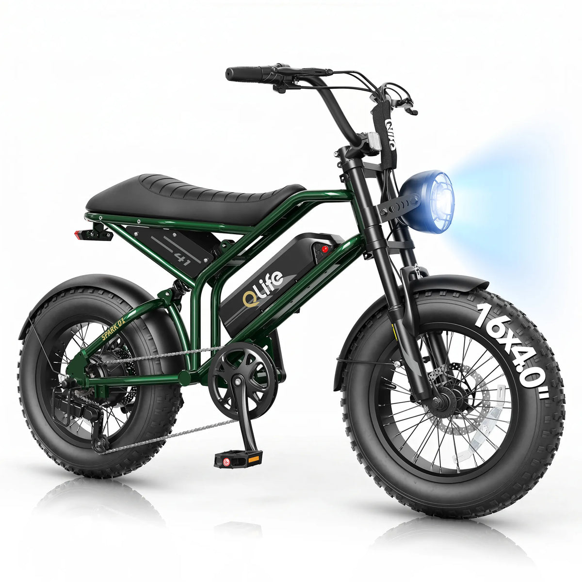 Qlife SPARK D1 EB41 Full-Suspension Fat Tire Electric Bike