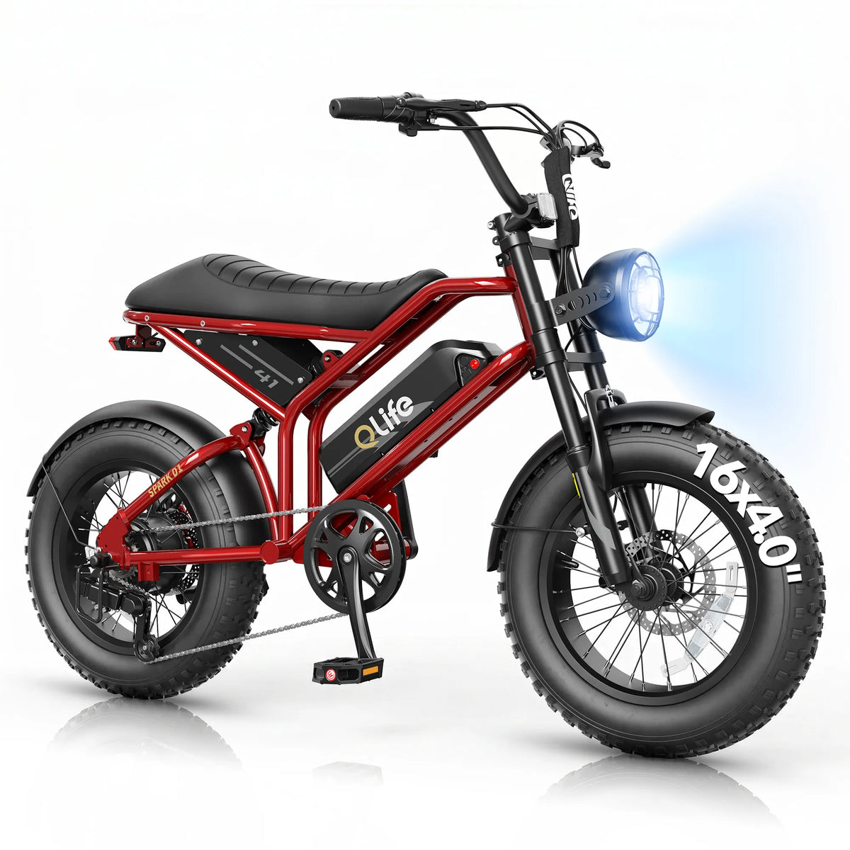 Qlife SPARK D1 EB41 Full-Suspension Fat Tire Electric Bike