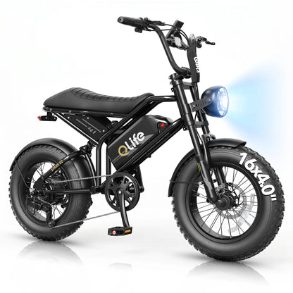 Qlife SPARK D2 EB41Plus Full-Suspension Fat Tire Electric Bike
