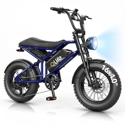 Qlife SPARK D2 EB41Plus Full-Suspension Fat Tire Electric Bike