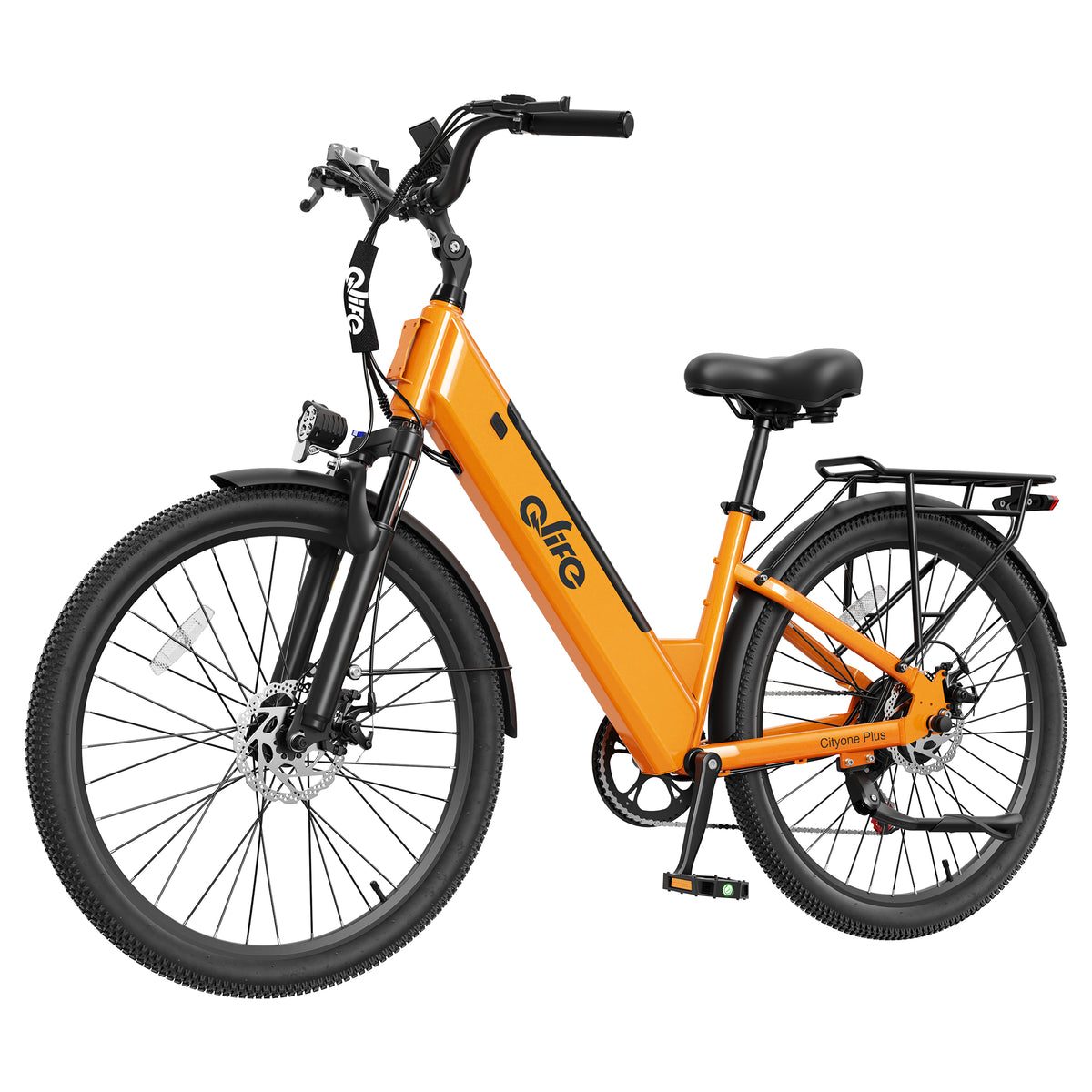 Yellow Qlife CITYONE PLUS step-through electric bike, manufacturer photo