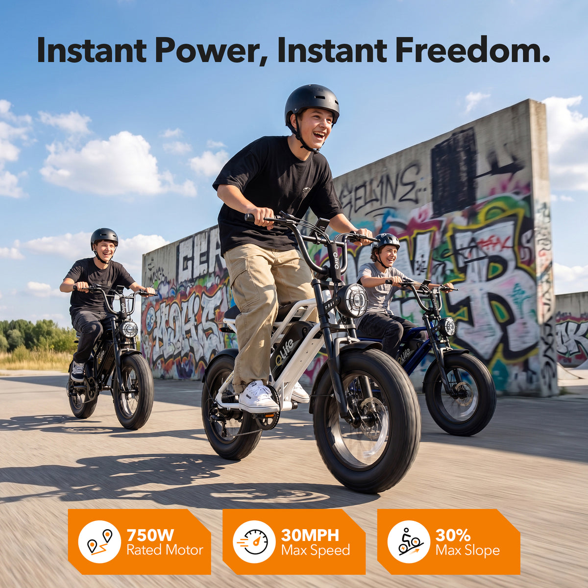 Qlife SPARK D2 EB41Plus Full-Suspension Fat Tire Electric Bike