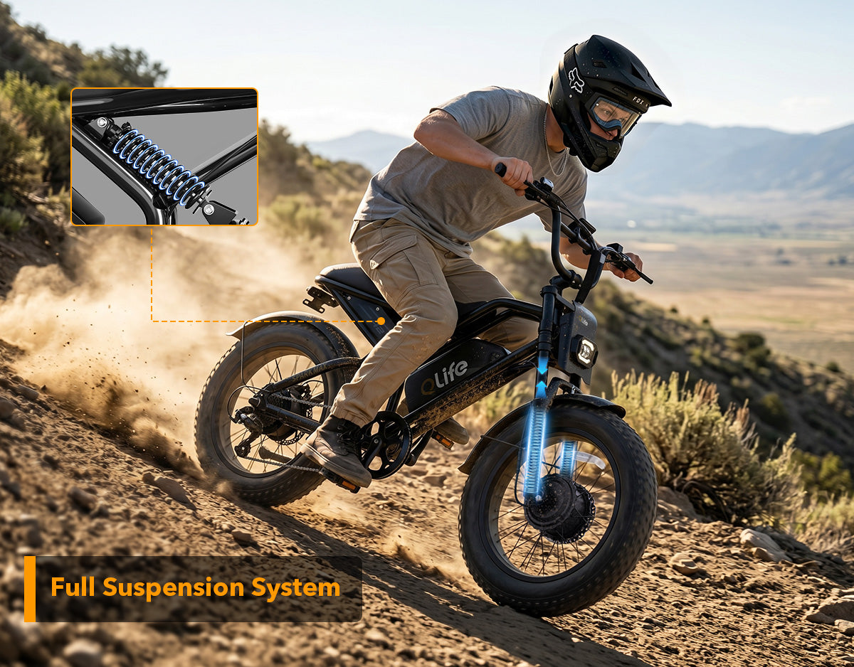 Qlife Spark Max Dual Motor Electric Fat Tire Mountain Bike